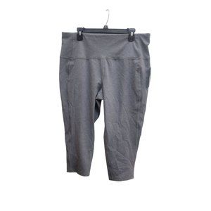 Womens Highwaist Cropped Leggings MTA Sports Gray Size 1X